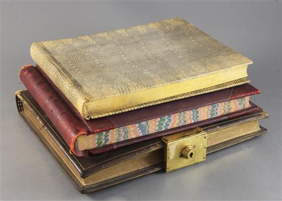 A leather bound Personal Autographs album